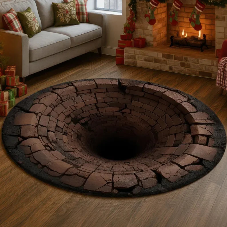 tapis rond dragon livres bibliothèque moderne salon chambre décoration extérieur salle bain