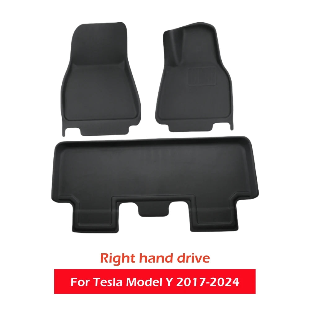tapis sol 3d luxueux noir moderne tesla 2017 2024 tissé étanche