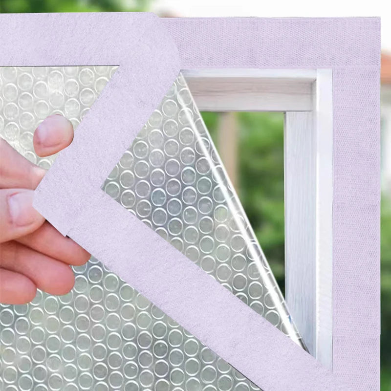 film thermique transparent perforé double couche détachable coupe vent hiver moderne velcro blanc