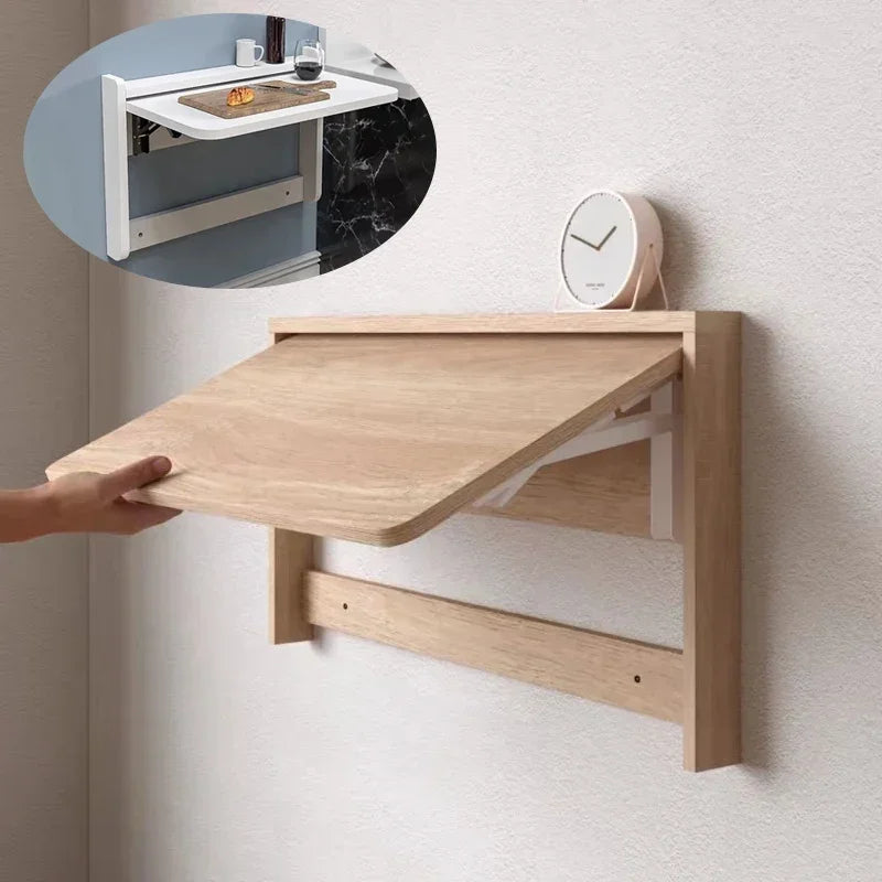 table pliable murale bois blanc moderne minimaliste souris clavier bloc notes