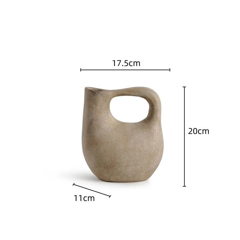 vase moderne céramique beige marron texture naturelle minimaliste décoration maison