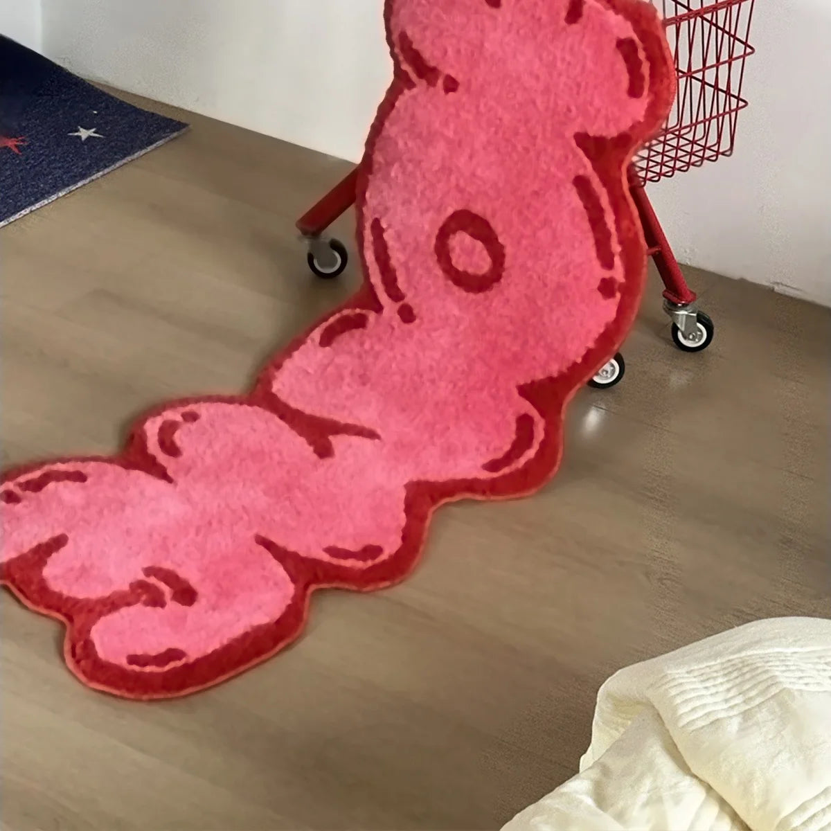 tapis rose lettre moderne polyester persan résistant décoration salon chambre imperméable