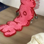tapis rose lettre moderne polyester persan résistant décoration salon chambre imperméable