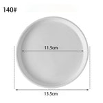 assiettes rondes plastique blanc rougebrun modernes plateformes plante concentriques 120 140 160 180