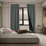 rideau moderne gris foncé uni opaque salon chambre coucher