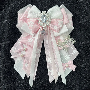épinglette cheveux bleu clair rose pâle vert pastel papillon strass élégante occasion fête anniversaire