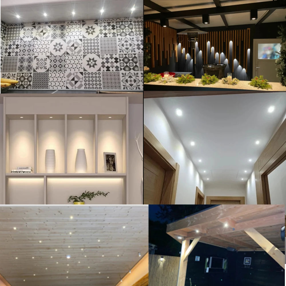 spot led argenté 3w 3000k 4000k 6000k moderne câbles haute température