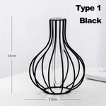 vase moderne métal noir doré verre transparent décoration contemporaine minimaliste
