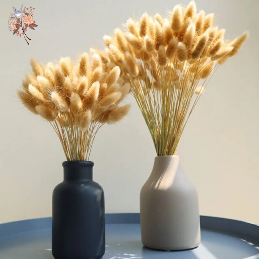 décoration boho plumes séchées naturelles mix beiges roses grises anniversaire maison
