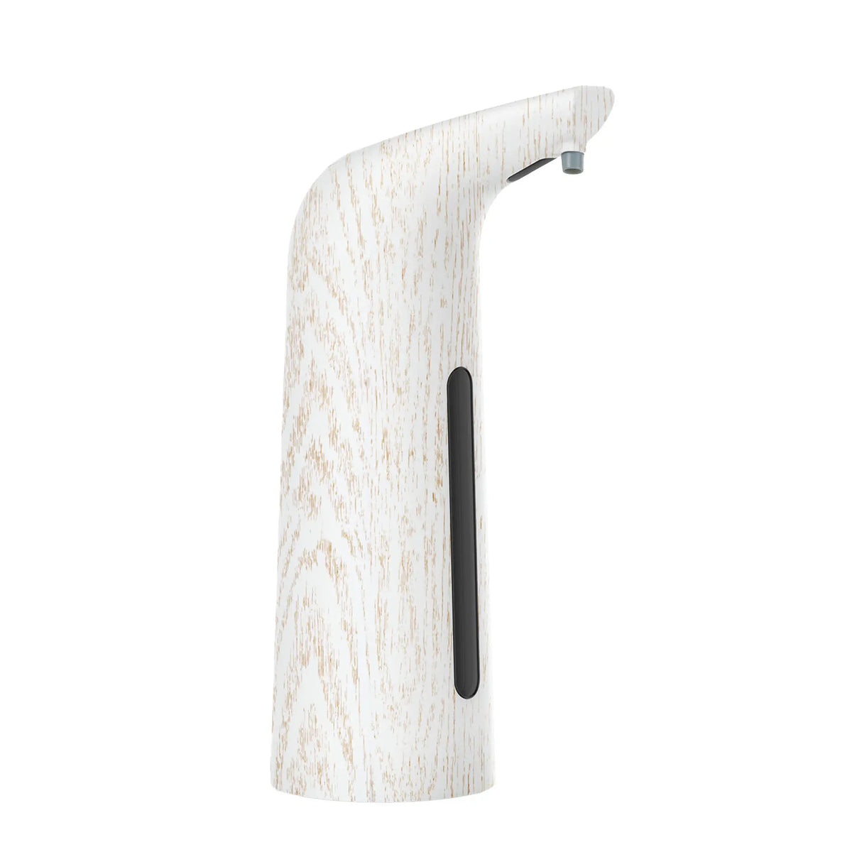 distributeur savon automatique blanc texture bois moderne fenêtre transparente sensoriel infrarouge