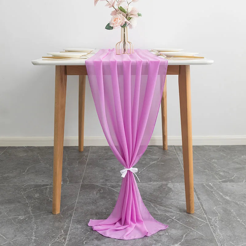 chinois moderne violetclair chemin table fixeruban opacité unimotif mariage fête transparent