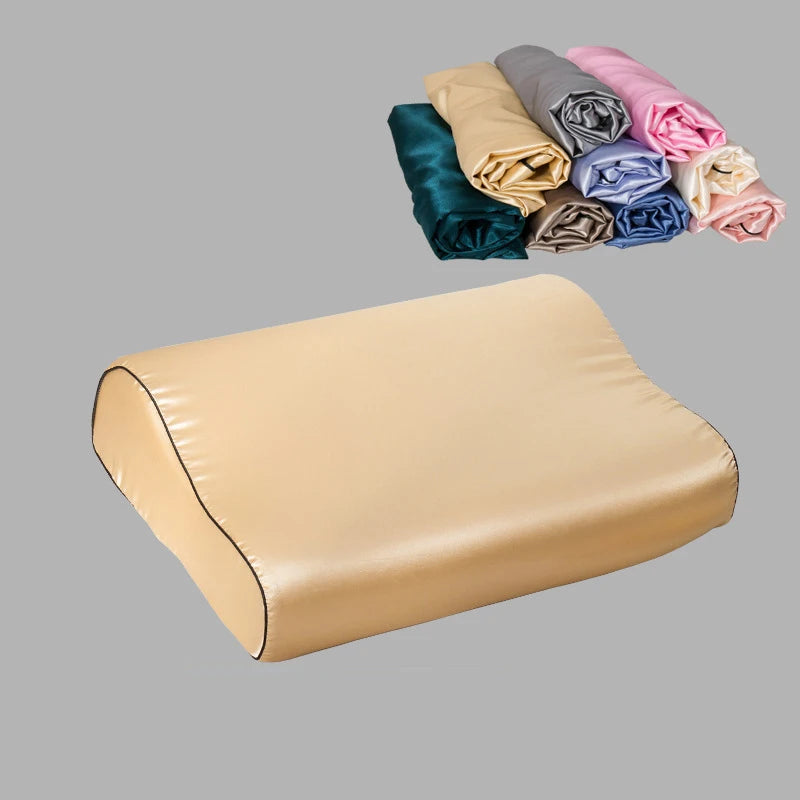taies d'oreiller soie uni moderne respectueux environnement zip beige blanc rose clair vert foncé