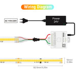 ruban led 576 led 2700k 6500k 24v clips horizontales moderne blanc jaune bleu
