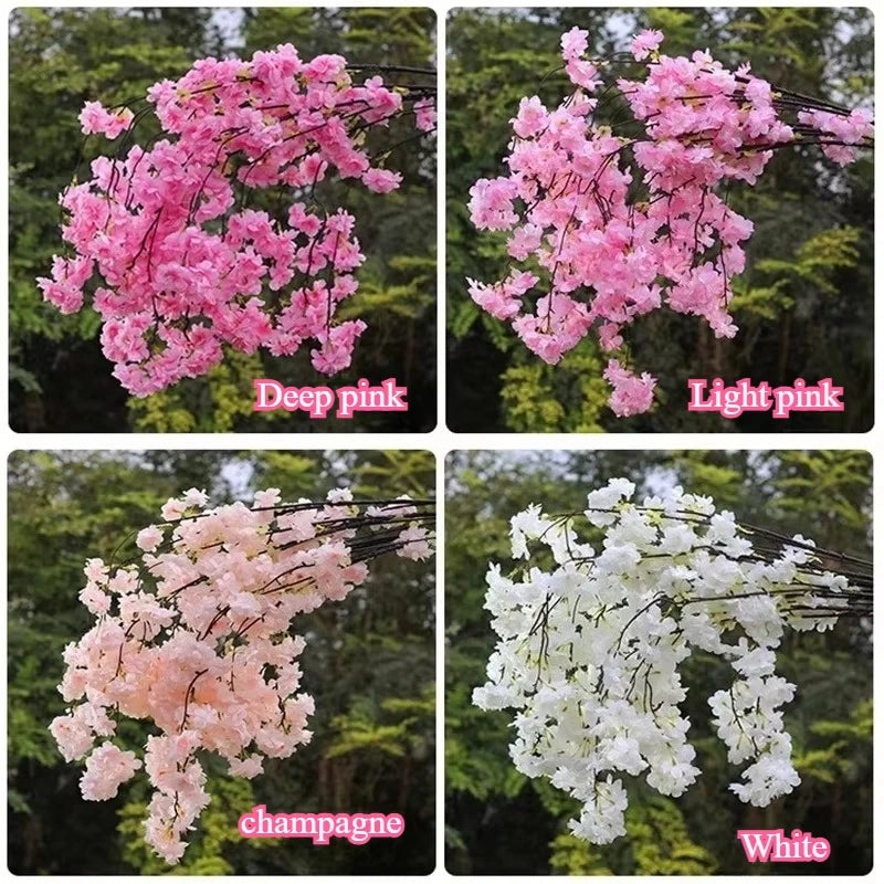 branches fleurs artificielles cerises soie blanches roses mariage décoration intérieure anniversaire fêtes