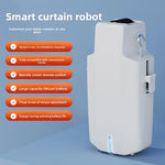 rideau robotique intelligent blanc moderne télécommande clips rideau câble données automatique