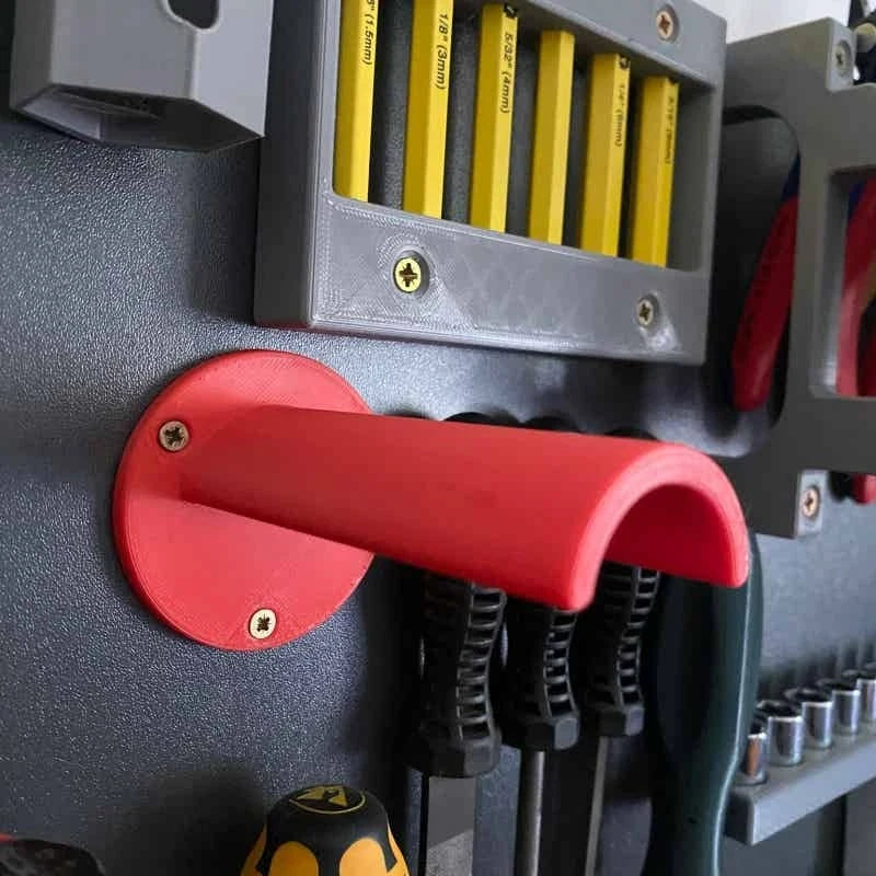 organisateur mural rangement bobines rubans adhésifs supports plastique couleur gris compartiments outils stockage