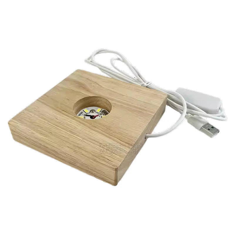 horloge table bois naturel moderne câble usb couleurs interrupteur luminosité réglable blanc chaud minimaliste