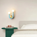 applique murale moderne led rouge bleu rose doré chambre salon minimaliste fixée mur