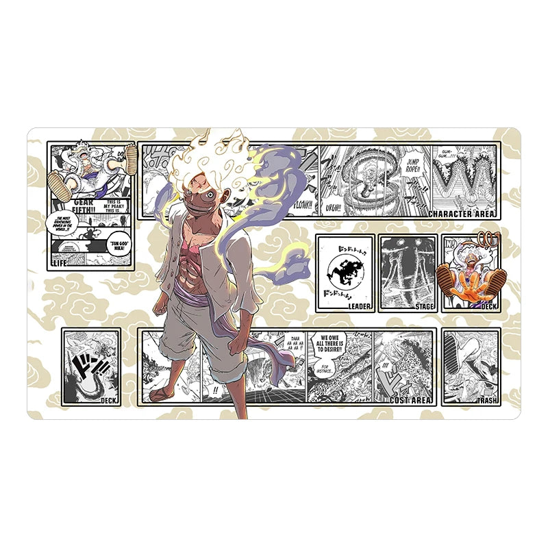 tapis souris anime personnages combats dialogues rouge noir violet marron illustrations opaques