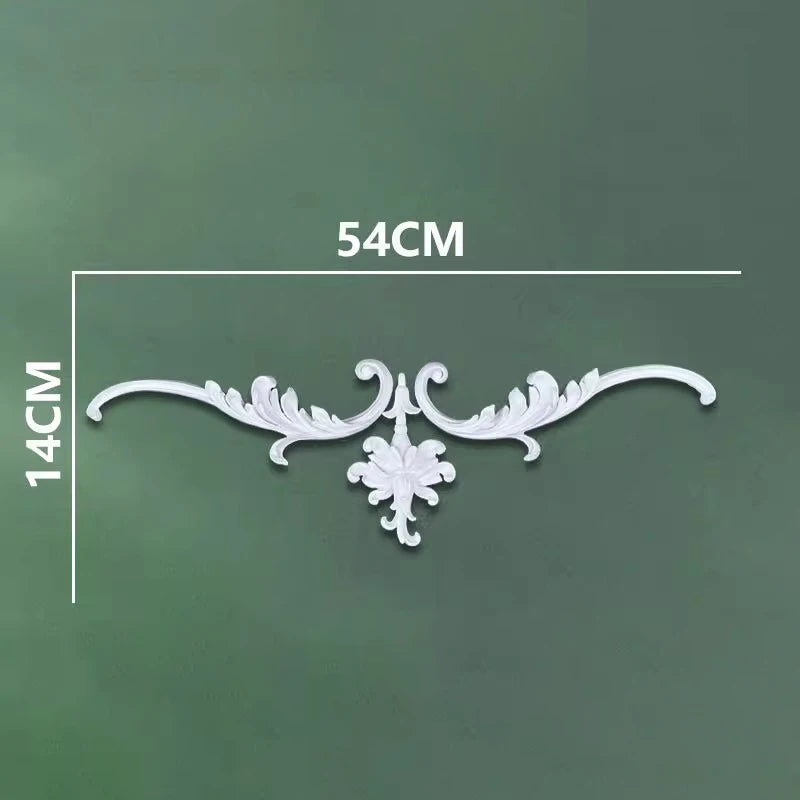 corniche d'angle ornements floraux blanc classique adhésif décoration muraleintage fixations plastique