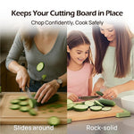 pads antidérapants silicone couleurs variées protection planche découpe cuisine sécurité chef professionnel modernité utilitaire