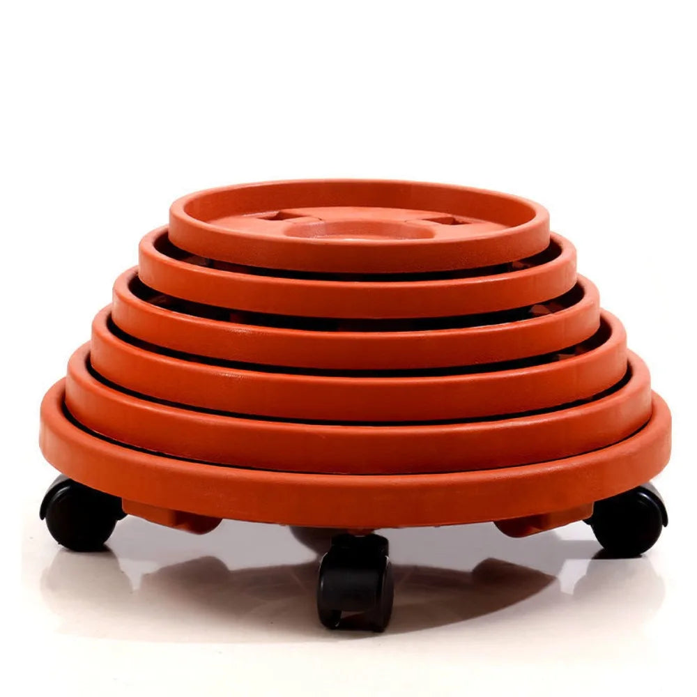 plateau fleurs mobile orange moderne roulettes universelles dimensions variées jusqu'à 400 cm