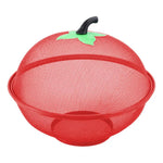 panier corbeille fruits maille métal moderne respectueux environnement noir vert rouge bleu gris poignée