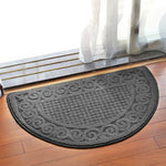 tapis demi circulaire moderne rouge bleu marine vert spirales polyester antidérapant salle bain chambre