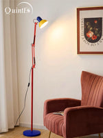 lampe sol led rouge bleu moderne industriel clips métalliquesTouchable Interrupteur Haut Bas couleurs changeables