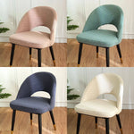 chaise moderne tissu petits points rose clair vert menthe bleu marine beige clair jaune