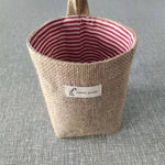 sac rangement toile jute étoiles rayures boho chic pliable reversible anneaux métalliques rustique
