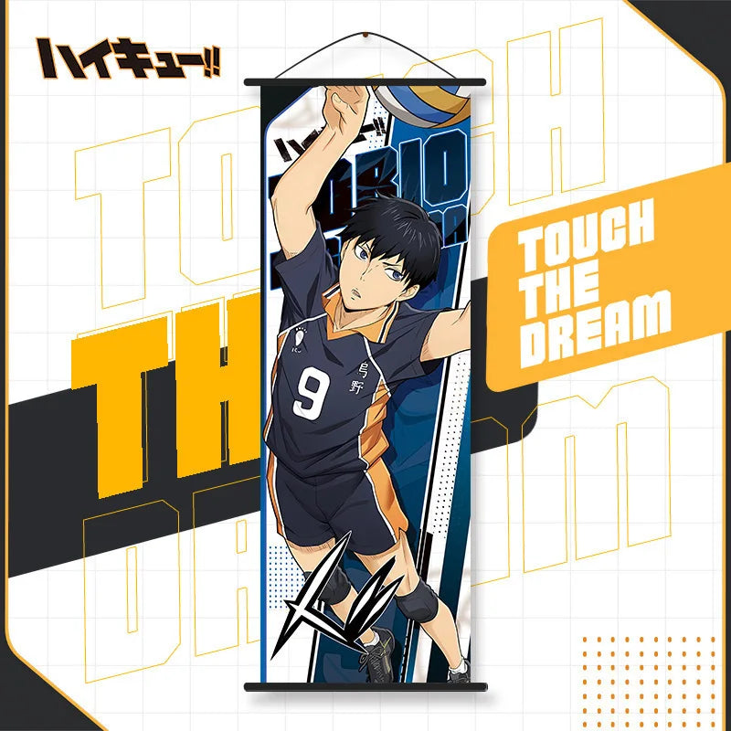 affiche bannière anime tobio kageyama orange noir illustration volley ballSuspense, demandé impose contraintes strictes