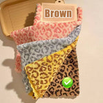 serviettes rose gris jaune marron imprimé léopard texturées absorption haute toilette utilisation domestique polygone