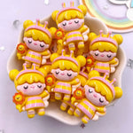 figurines animées colorées cartoon personnages accessoires coronnes chapeaux sacs ornement scrapbooking bricolage