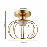 lampe moderne industrielle noir doré cage métallique éclairage entrée couloir cuisine