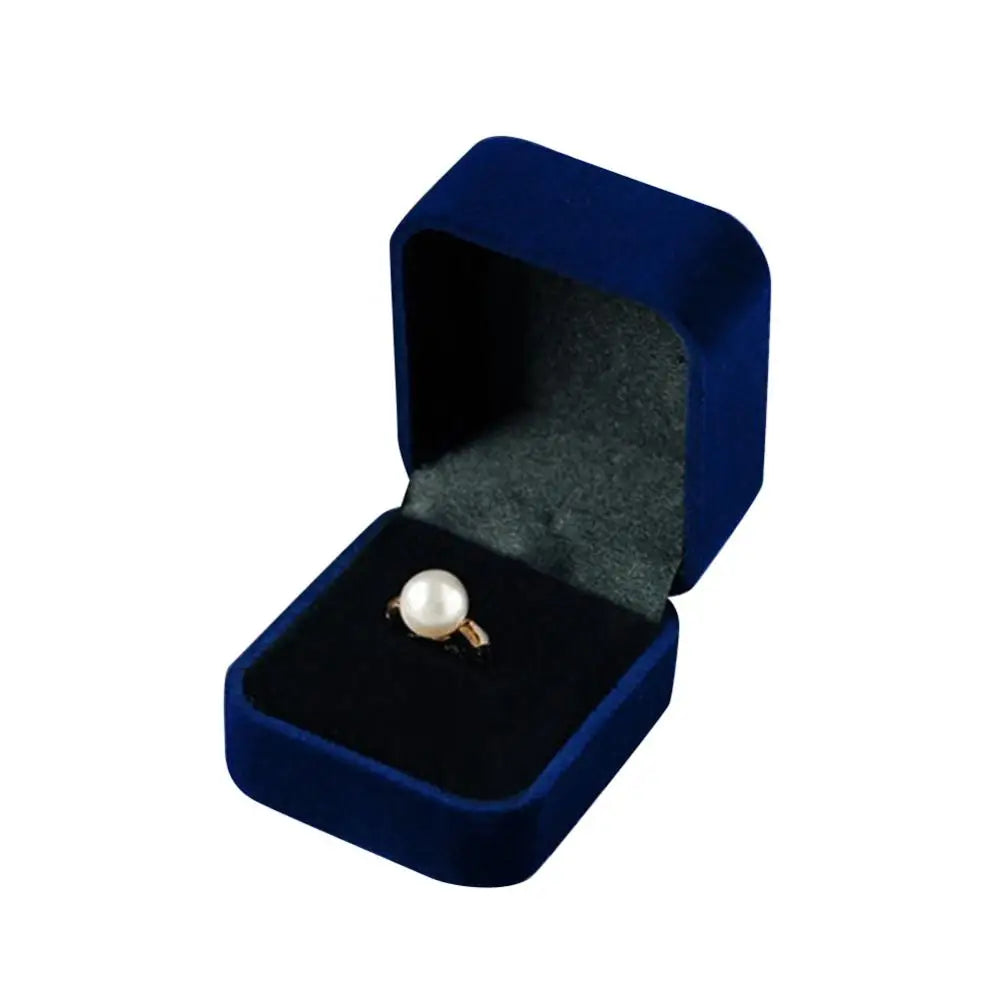 boîtes bijoux velours classique portable organisateur colliers bagues boucles d'oreille assortiment couleurs différentes