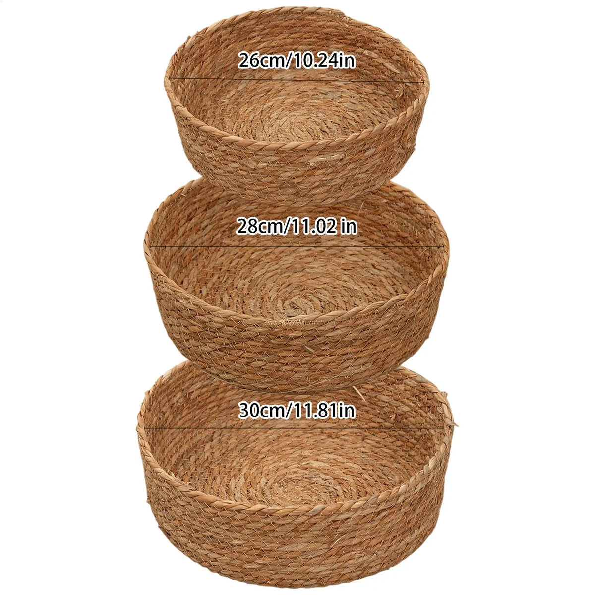 paniers tressés rotin naturel rangement fruits cosmétiques rustique maison artisanal multifonctionnels