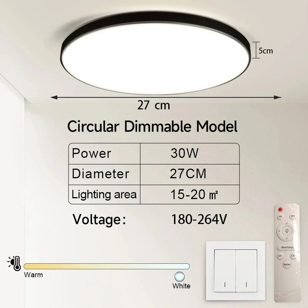 plafonnier led moderne blanc doré acrylique télécommande couleurs 220v opaques 47.7cm