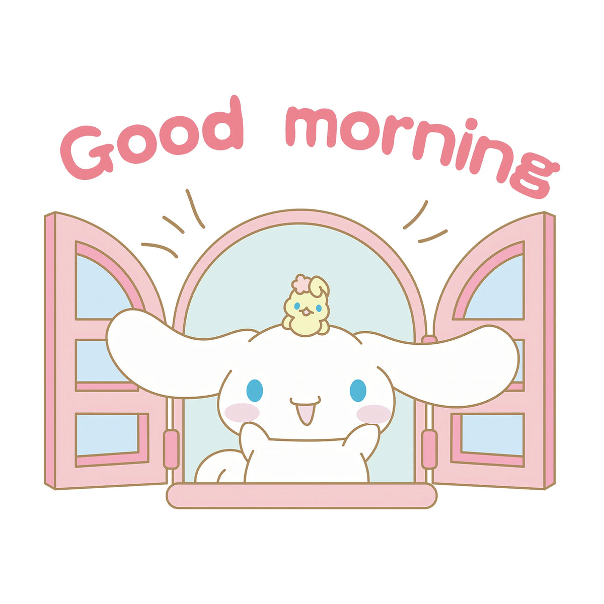 autocollants muraux kawaii dessins animés couleurs vives chambre salon décoration sanrio cinnamoroll fenêtre ouverte