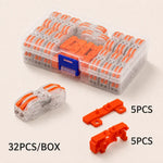connecteurs electrique orange gris 21 pieces barrettes fixation 8mm 14mm pris courant rechargeable box
