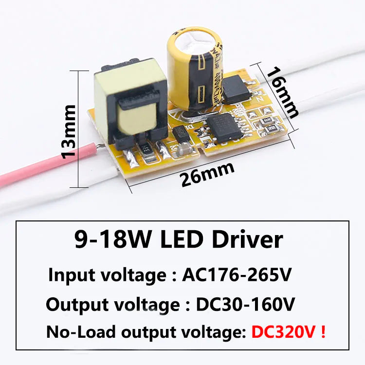 transformateur éclairage 120v 240v 9w 18w 30v 160v certification rohs cqc fcc non isolation