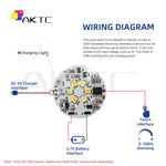 plaque led nuit blanc circulaire rechargeable controle tactile 3000k 6000k cct