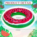 décoration extérieure piscine bouée pastèque rouge vert lunettes cœur bikini