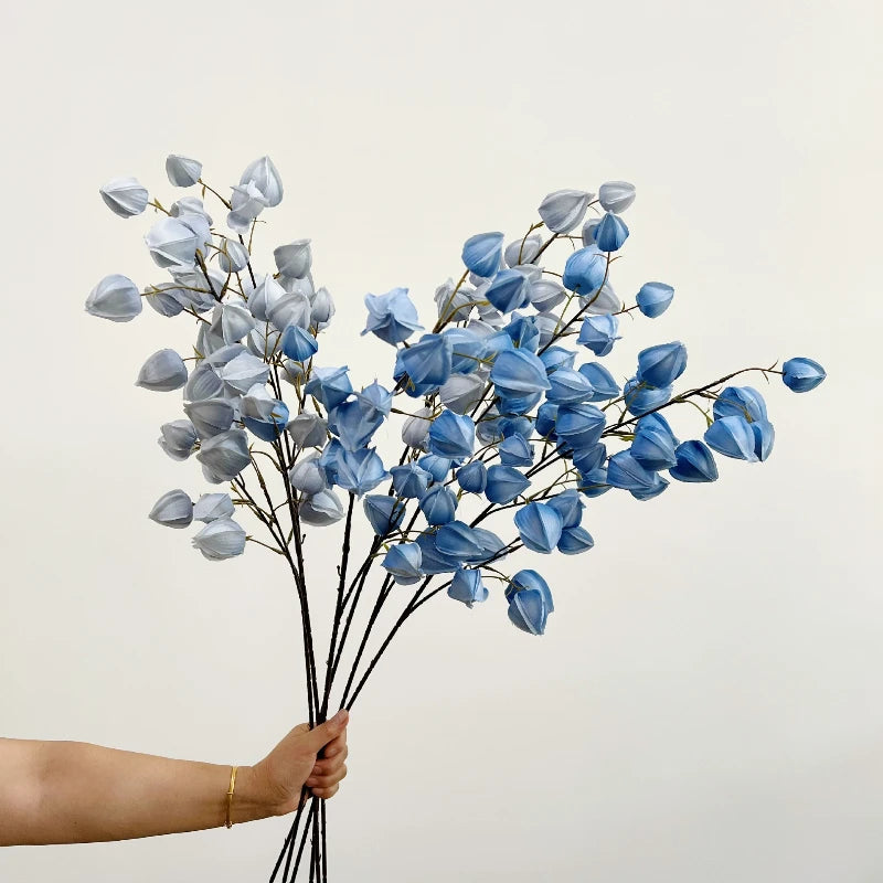 bouquet artificiel orange bleu rouge vert feuilles coeurs moderne intérieur decoration 98CM