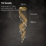 suspension lumineuse moderne or transparentes filigrane doré led câble suspendu élégante chambre salon