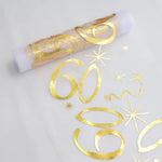 chemin table anniversaire doré numéros étoiles abstraits semi transparent table festive
