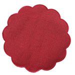 placemats rustiques lin rouge tissage naturel résistants chaleur table cuisine