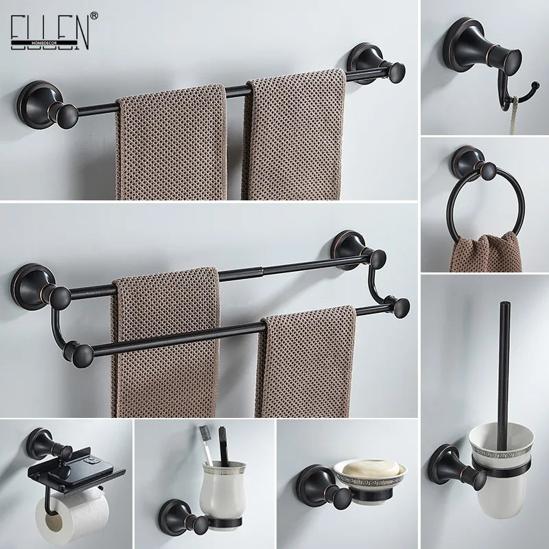 accessoires salle bain porte savon serviette papier toilette moderne noir mat métal anodisé vis