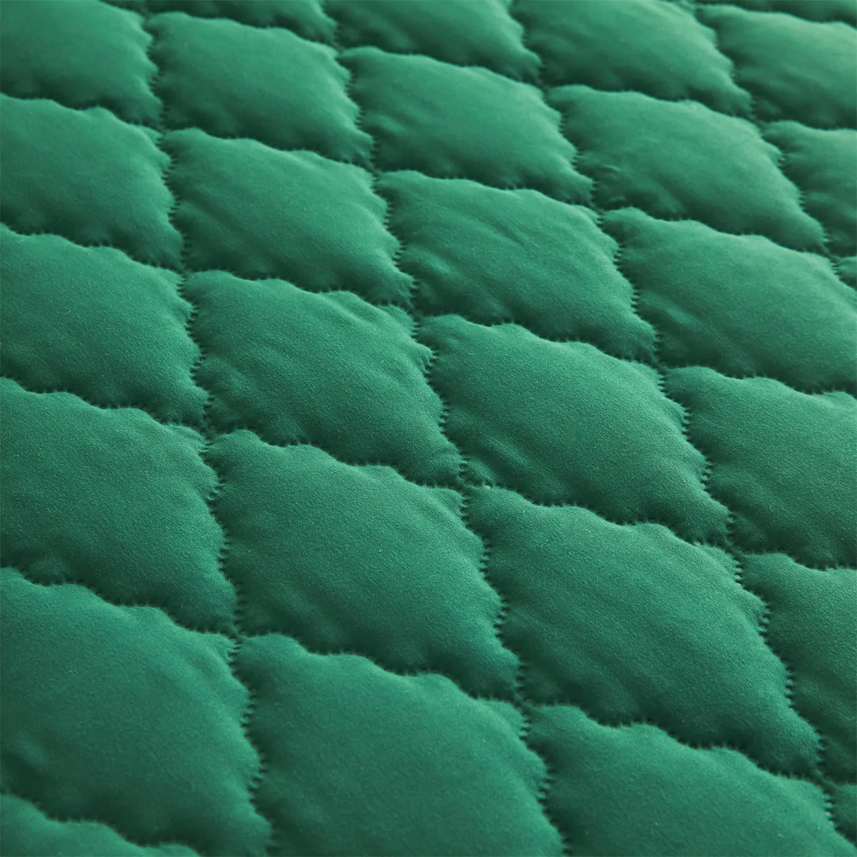 taies d'oreiller patchwork vert foncé motif carrés moderne imperméables hospitalière écologique polyester 300 fils