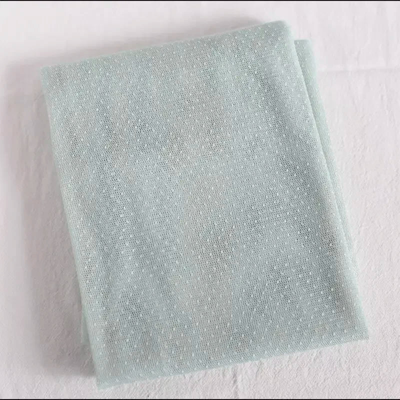tissu polyester tulle vert clair rose pâle points petits résistance déchirure robe mariage hanfu